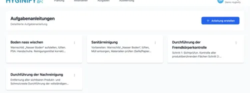 Reinigungsanleitungen digital verwalten