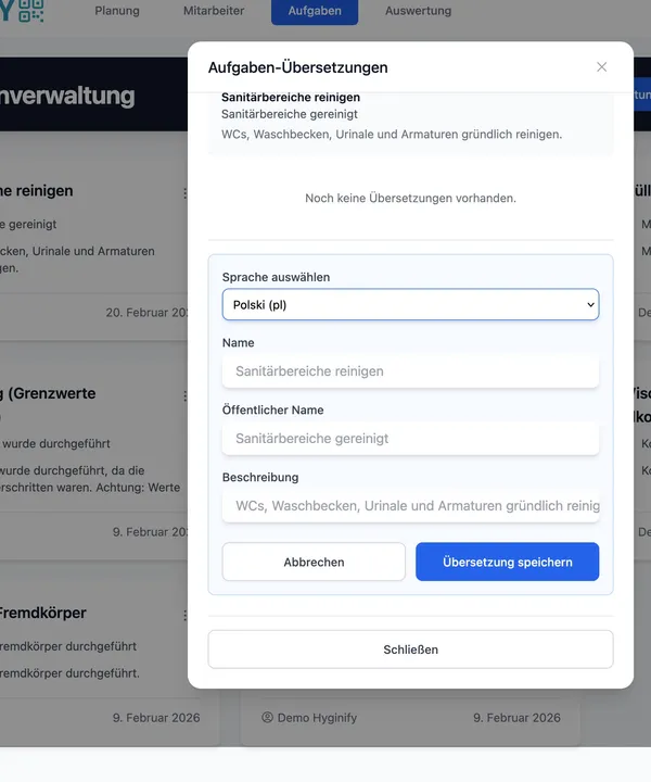 Mehrsprachige Aufgabenbeschreibungen für Pflegepersonal