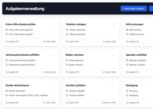 Digitale Reinigungsdokumentation statt Excel