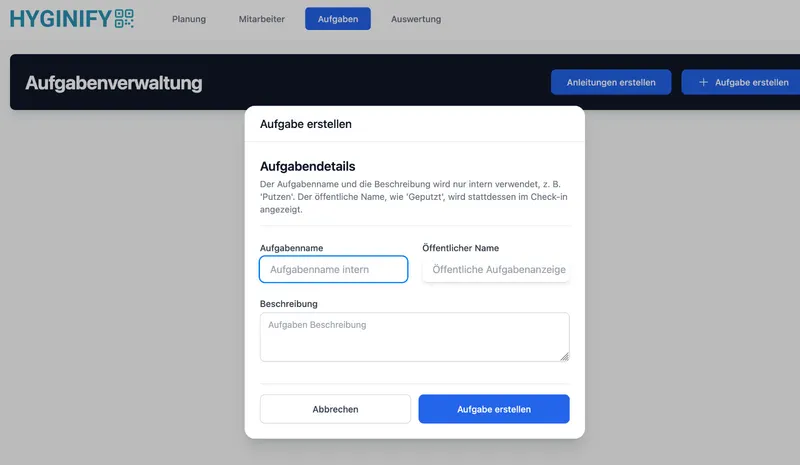 2. Aufgaben definieren