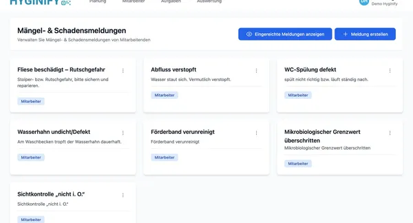 Mängelübersicht – Reinigungsmängel digital dokumentieren