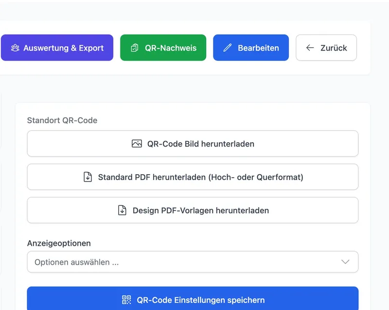 QR-Code Check-in zur Hygienedokumentation
