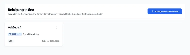 Reinigungspläne für Hausverwaltungen – Übersicht aller Gebäude