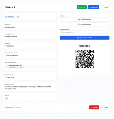 Reinigungsplan digital erstellen