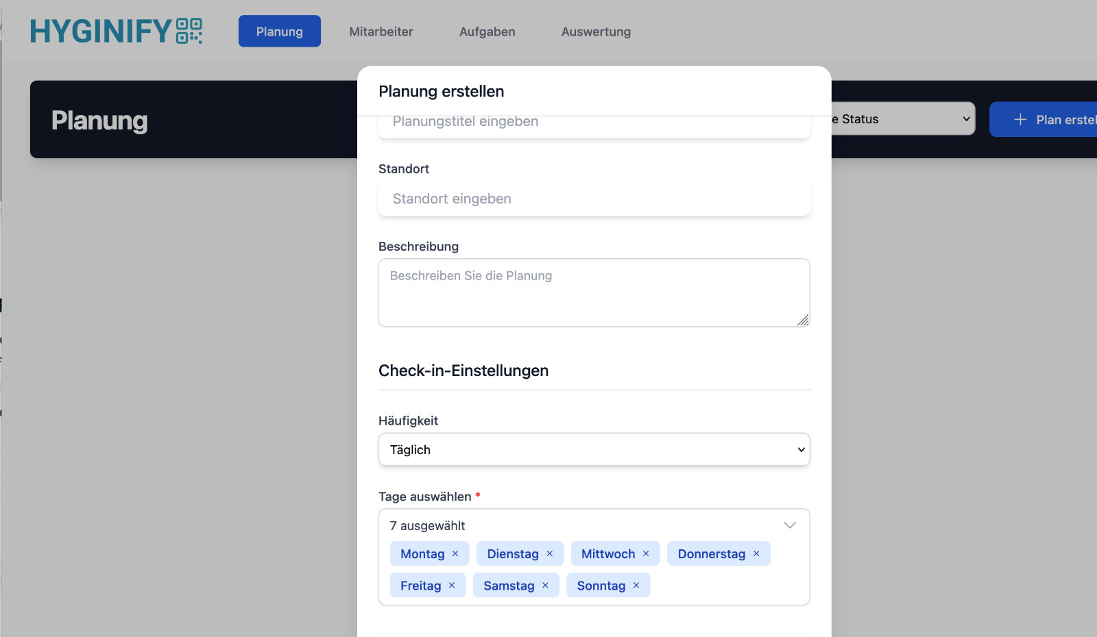 2. Intervalle & Zuständigkeiten festlegen