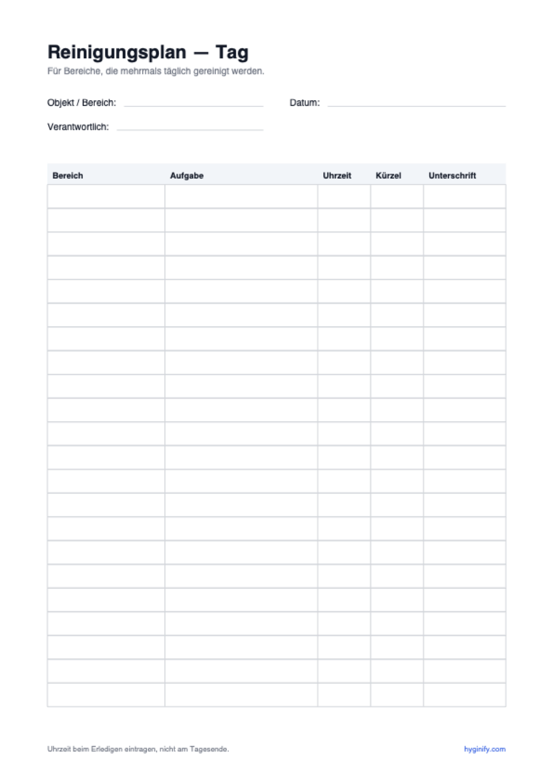 Vorschau der Vorlage Tages- und Monatsplan als PDF